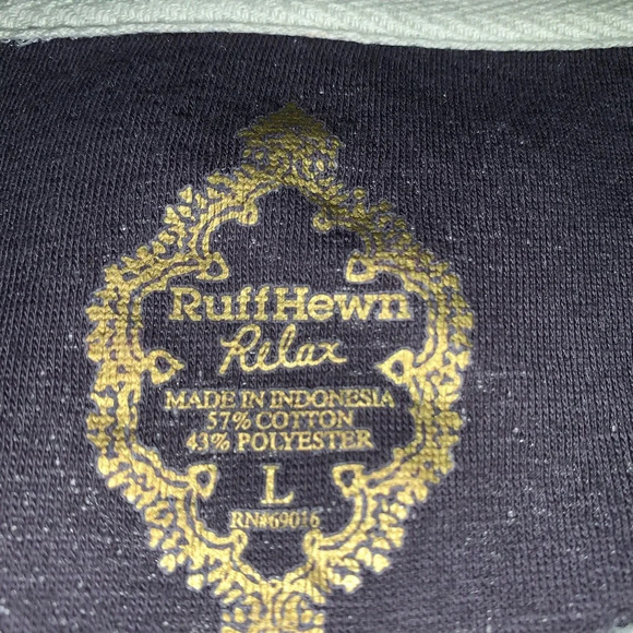 Ruff Hewn Gray and White Blouse size large - Picture 4 of 7